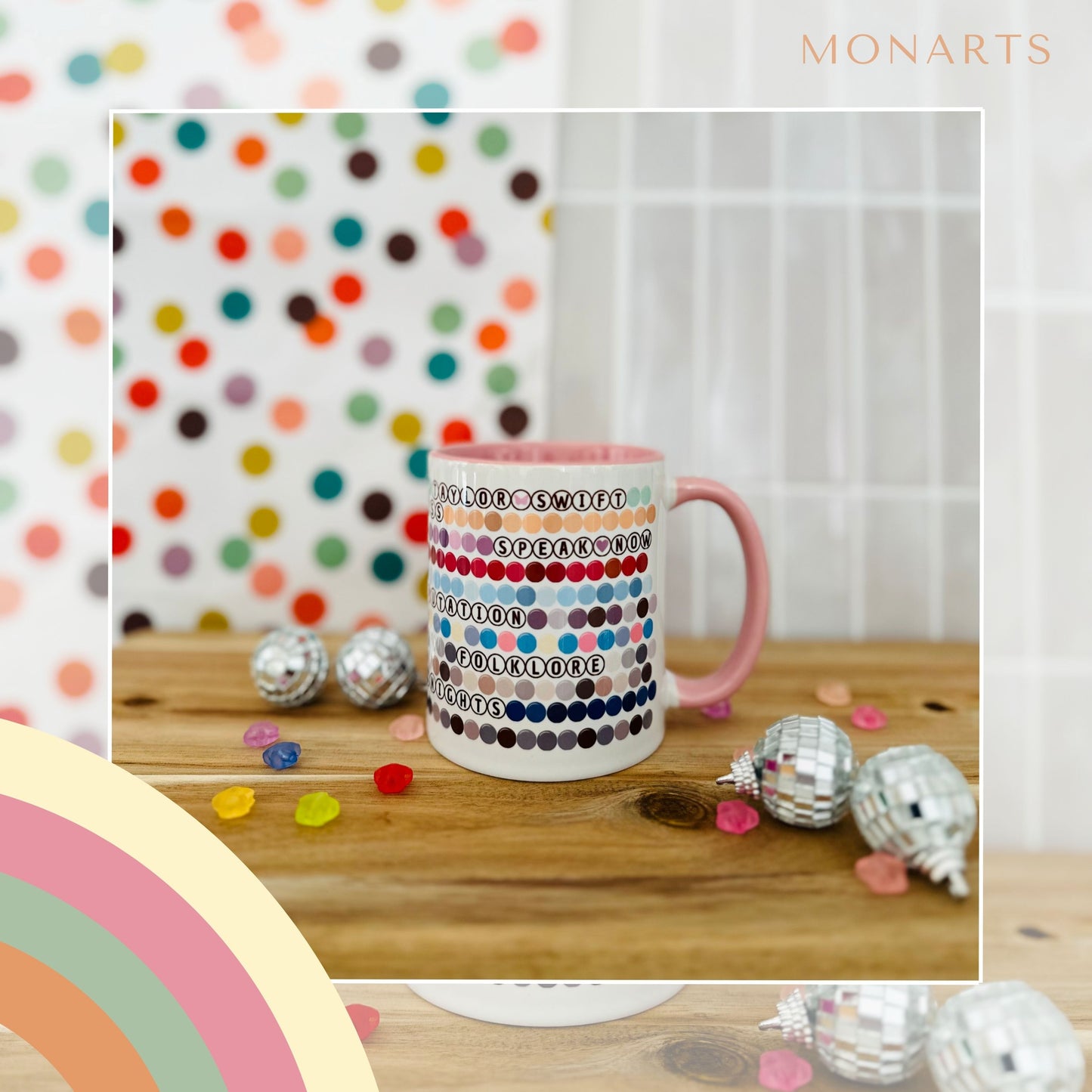 Tasse "friendship bracelets" Swift (rosa)